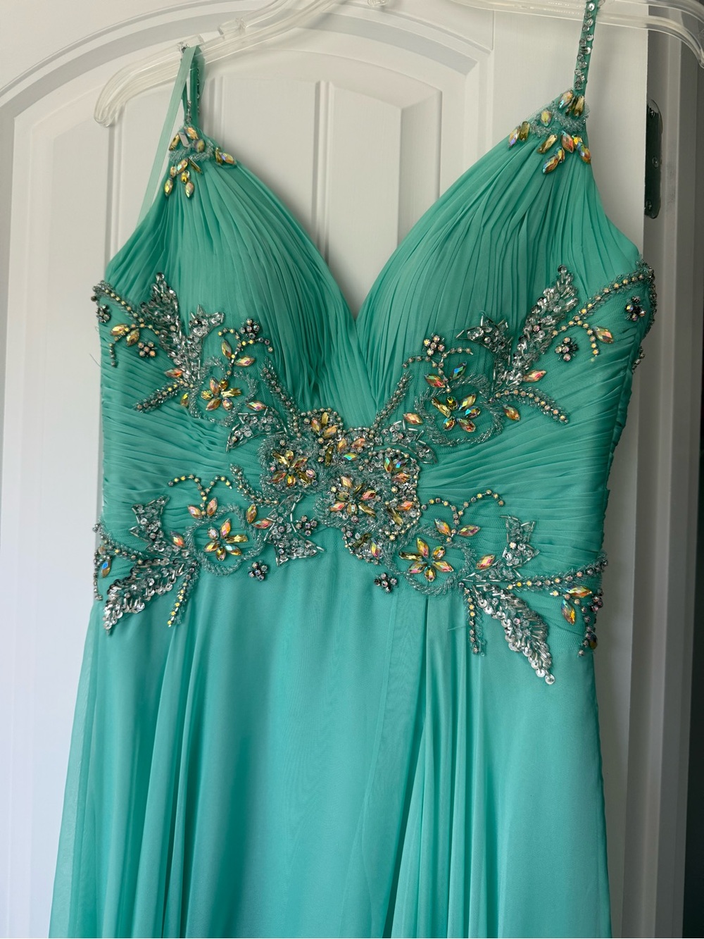 Mac Duggal Mint/Aqua Gown
